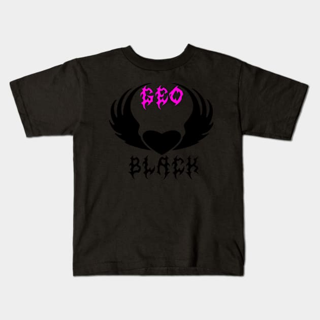 Geo Black Kids T-Shirt by DWOfficial